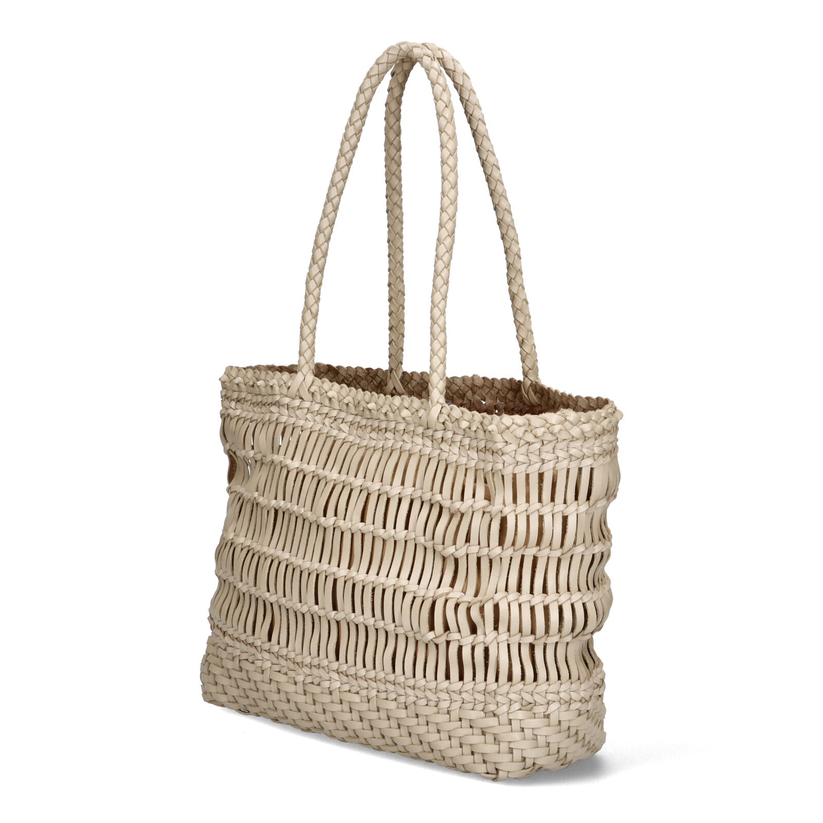 希少品　銀座ヨシノヤ　革編み込みメッシュトートカゴバッグ 美品◎銀座ヨシノヤ 革 編み込み メッシュバッグ トートバッグ