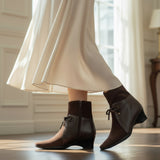 ブーツ28468ダークブラウン