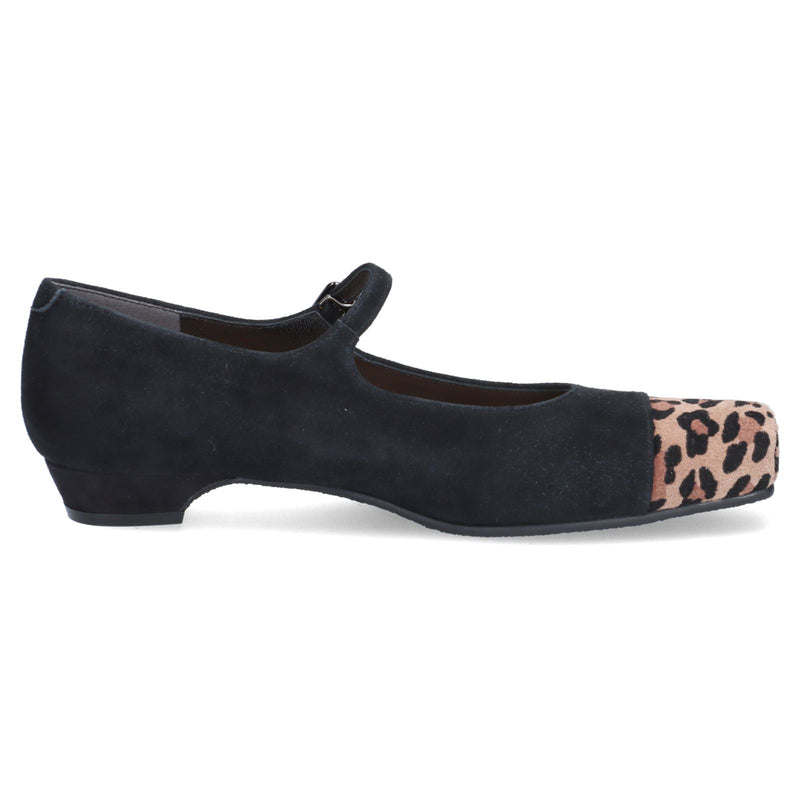 外反母趾対応パンプス7955ブラックスエード