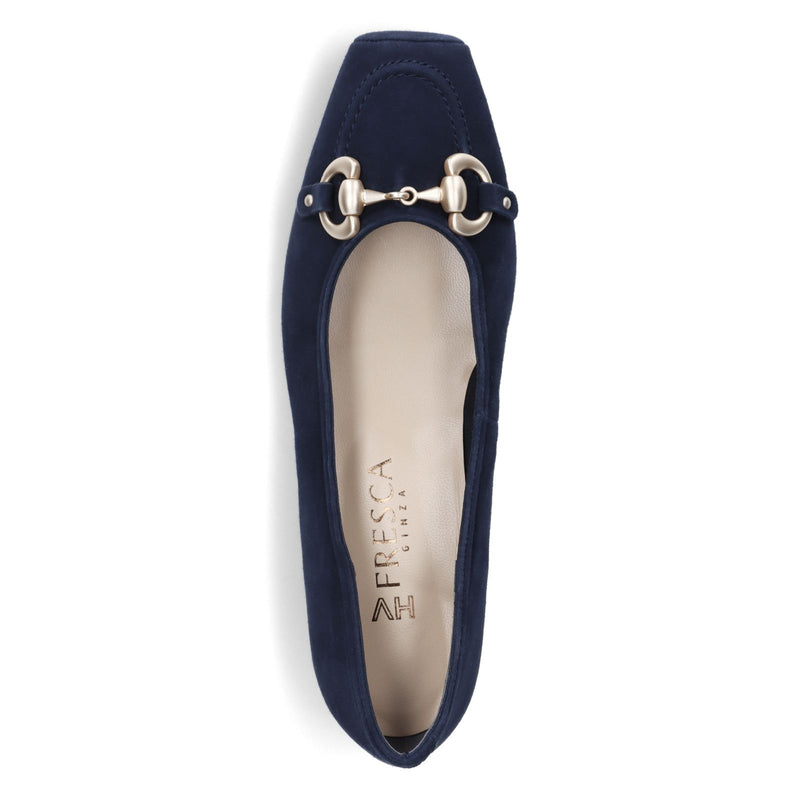 外反母趾対応パンプス7956ネイビー