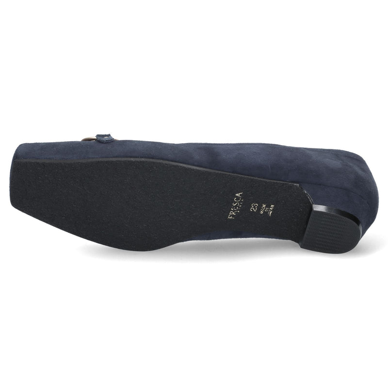 外反母趾対応パンプス7956ネイビー