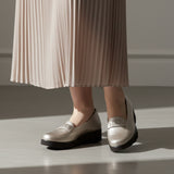 パンプス71026ベージュメタ