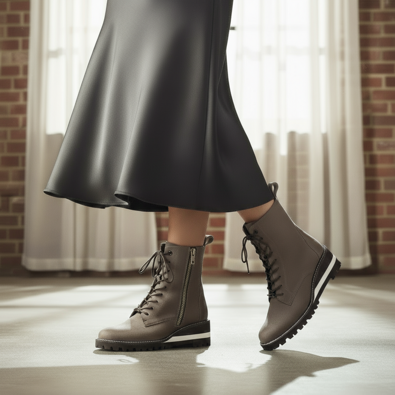 ブーツ8675グレー