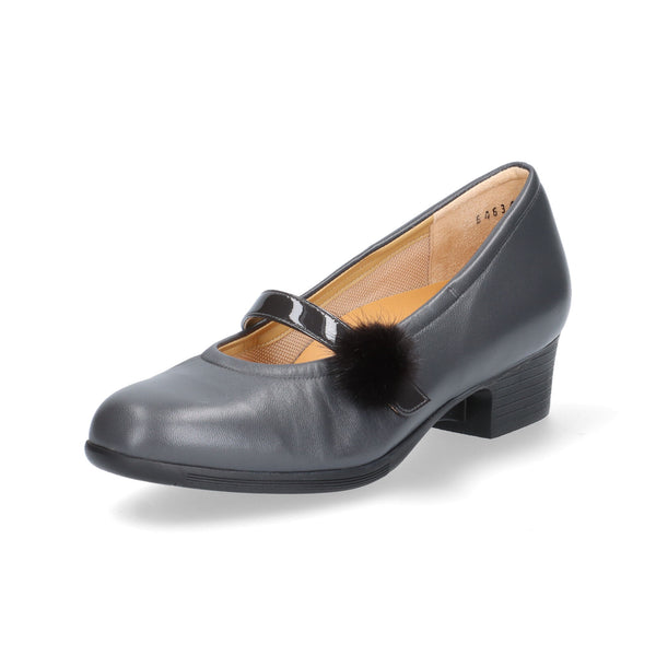 SALEパンプス64634チャコール